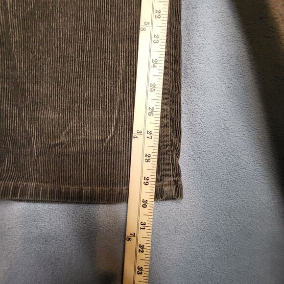Eddie Bauer Pants Womens 10P Brown Boot Cut Corduroy Stretch Distressed - Picture 6 of 10